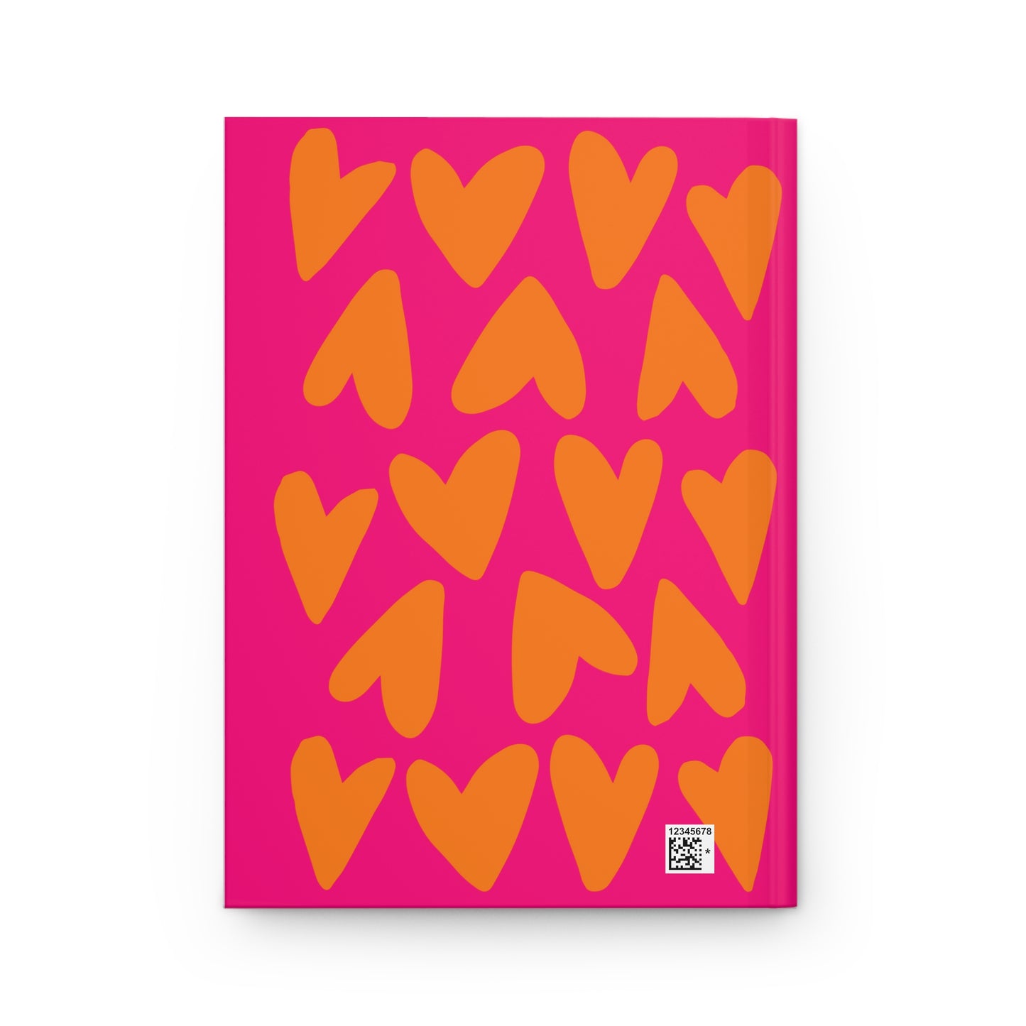 Pink and Orange Hearts Hardcover Journal Matte